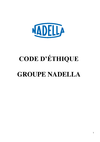 Nadella S.r.l. - Code D’Éthique